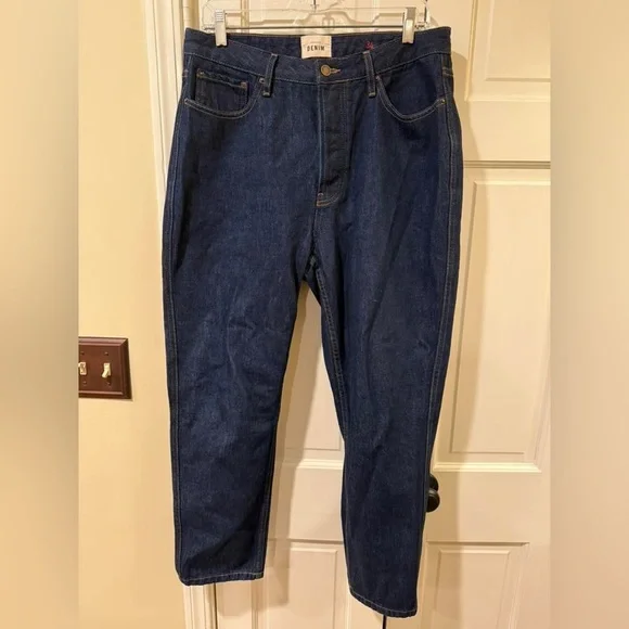 BNWT Sézane Brut Sexy Straight Leg Jeans Indigo Dark Blue 34